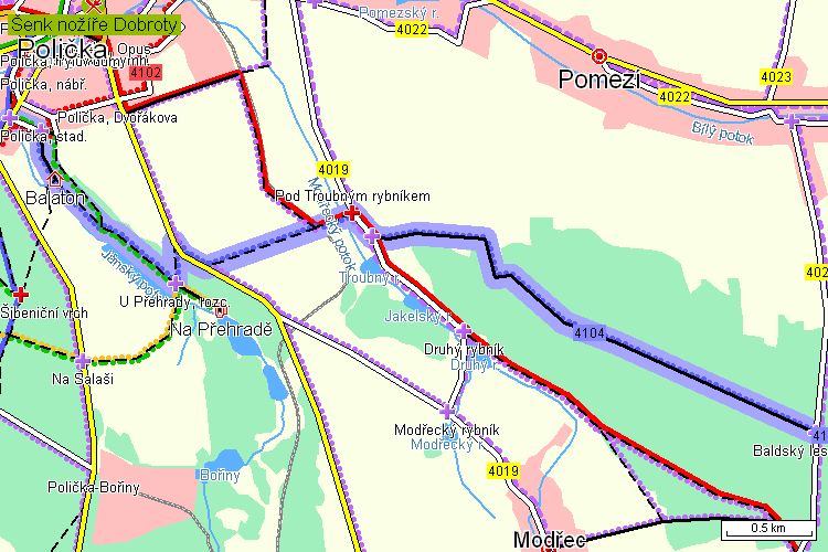 Mapa cyklotrasy Mapa cyklotrasy