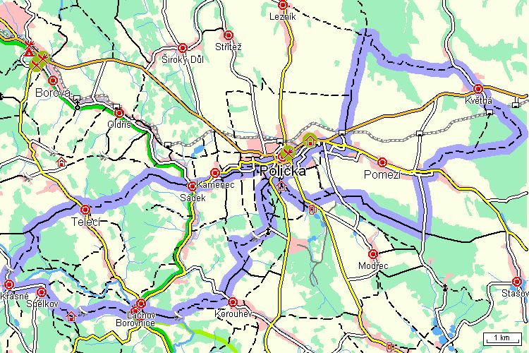 Mapa cyklotrasy Mapa cyklotrasy