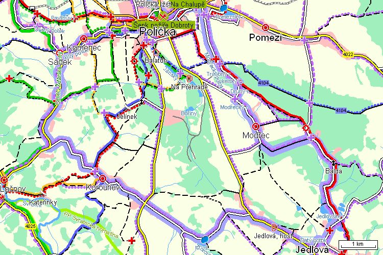 Mapa cyklotrasy Mapa cyklotrasy