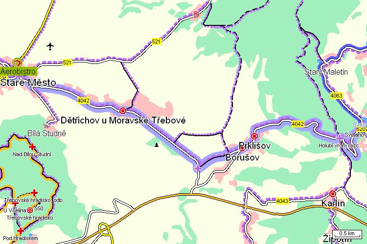 Mapa cyklotrasy