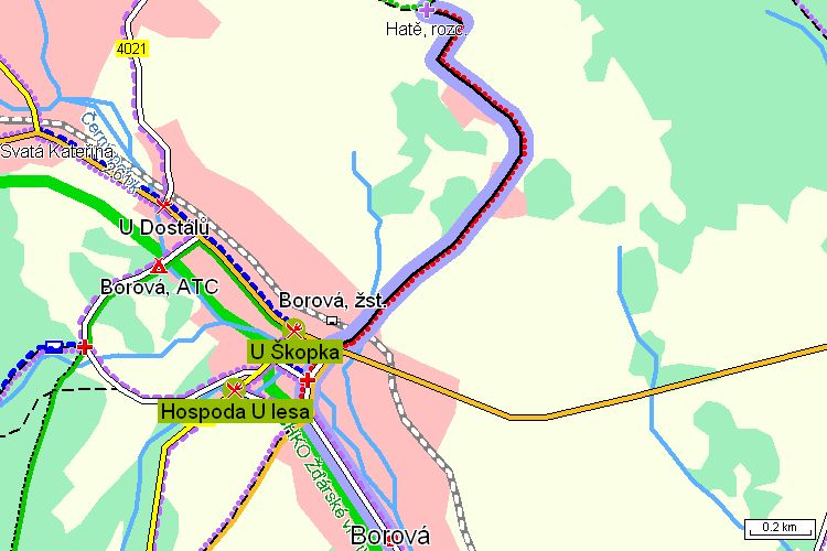 Mapa cyklotrasy