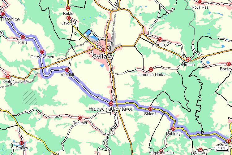 Mapa cyklotrasy