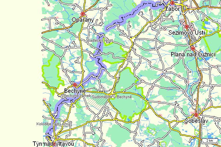 Mapa cyklotrasy Mapa cyklotrasy