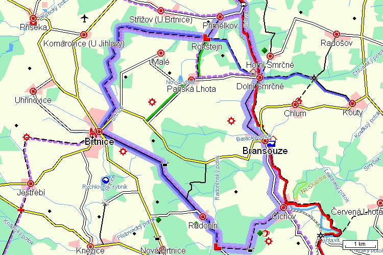 Mapa cyklotrasy