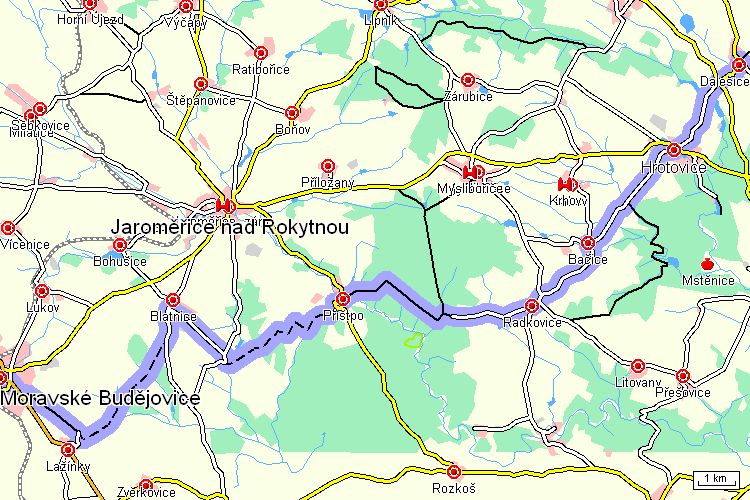 Mapa cyklotrasy