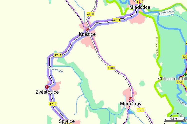 Mapa cyklotrasy Mapa cyklotrasy