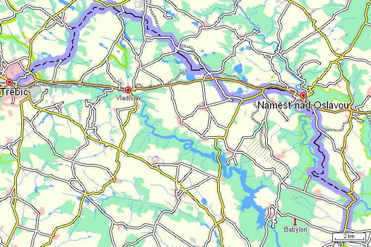 Mapa cyklotrasy