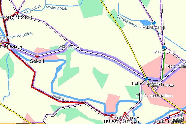 Mapa cyklotrasy Mapa cyklotrasy