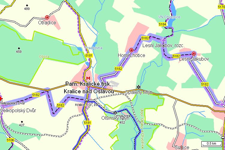 Mapa cyklotrasy Mapa cyklotrasy