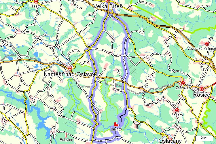 Mapa cyklotrasy Mapa cyklotrasy