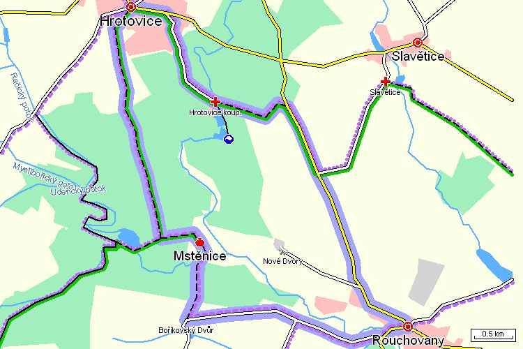 Mapa cyklotrasy Mapa cyklotrasy