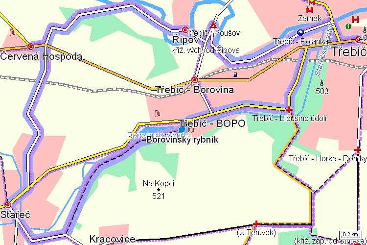 Mapa cyklotrasy Mapa cyklotrasy