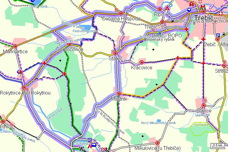 Mapa cyklotrasy