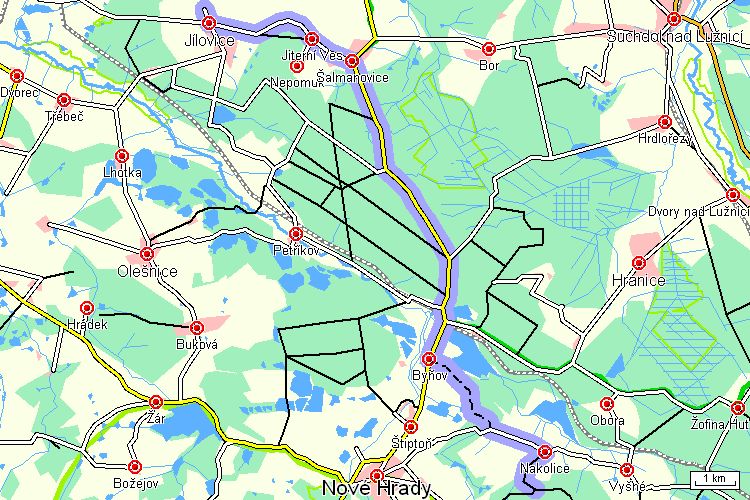Mapa cyklotrasy