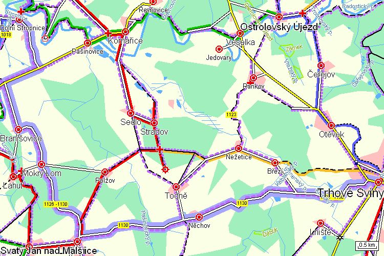 Mapa cyklotrasy