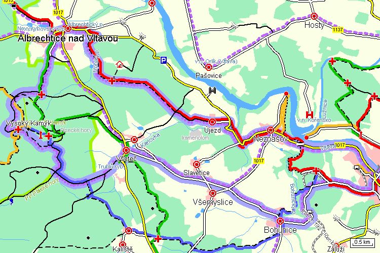 Mapa cyklotrasy Mapa cyklotrasy