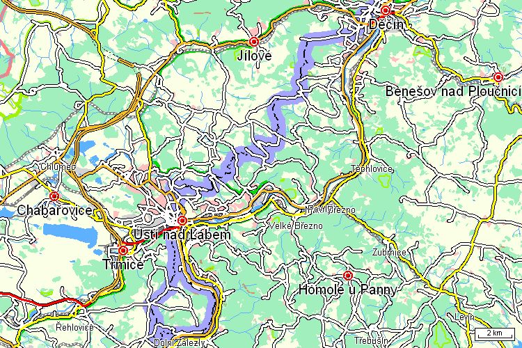 Mapa cyklotrasy