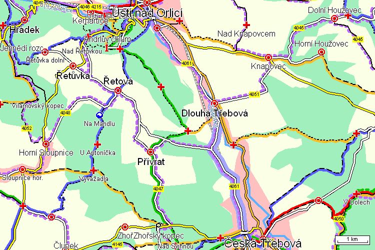 Mapa cyklotrasy