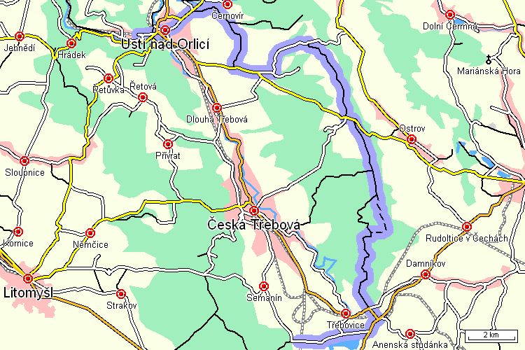 Mapa cyklotrasy