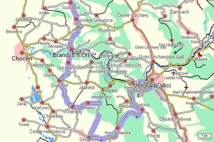 Mapa cyklotrasy