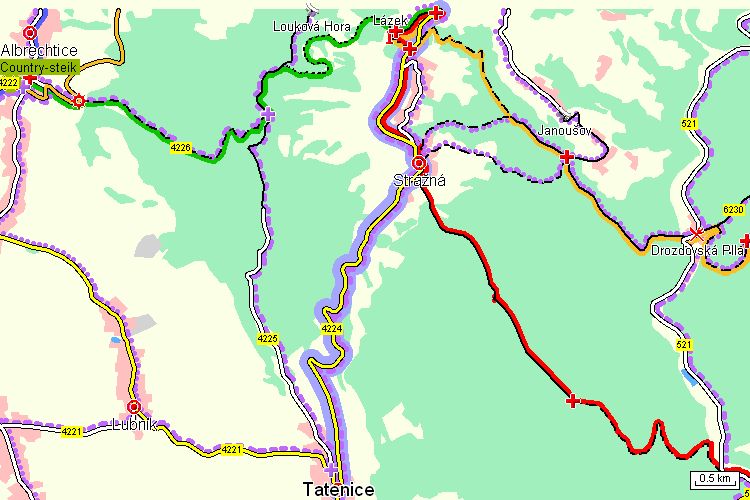 Mapa cyklotrasy