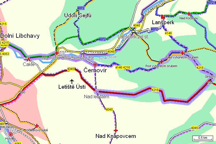 Mapa cyklotrasy Mapa cyklotrasy