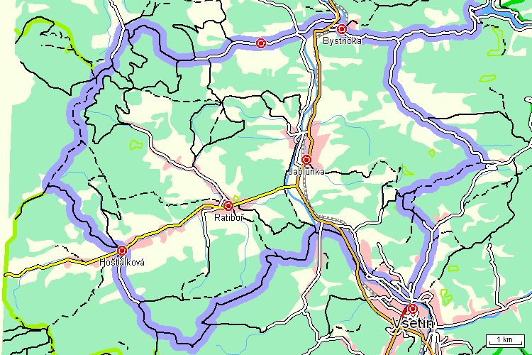 Mapa cyklotrasy
