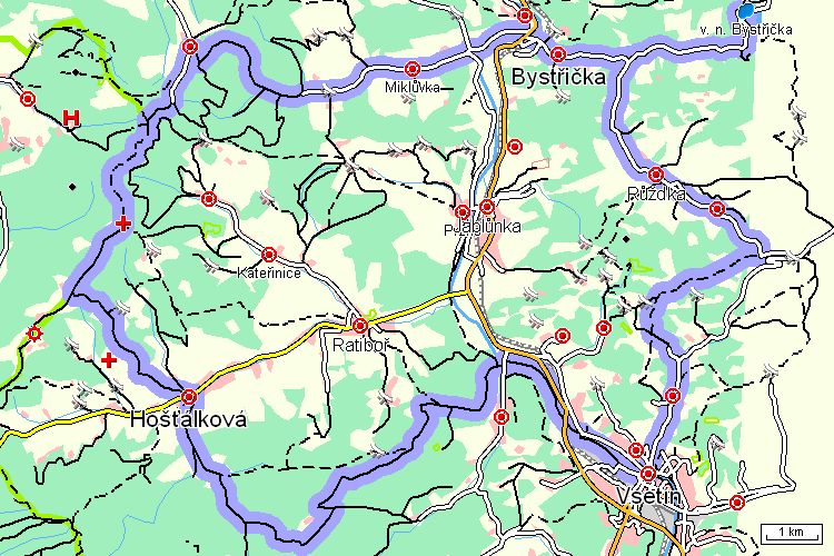 Mapa cyklotrasy