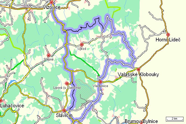Mapa cyklotrasy