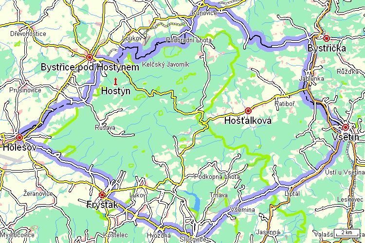 Mapa cyklotrasy