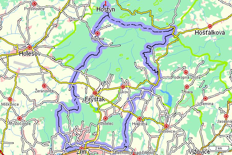 Mapa cyklotrasy Mapa cyklotrasy