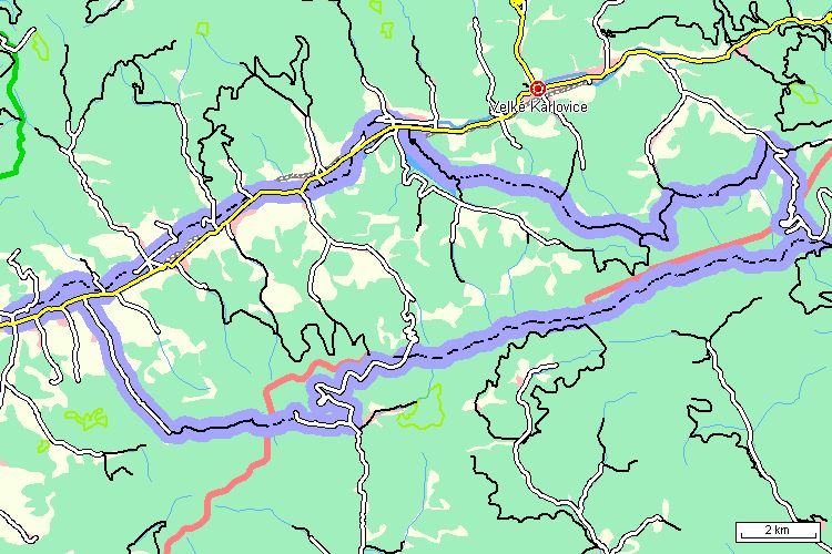 Mapa cyklotrasy Mapa cyklotrasy
