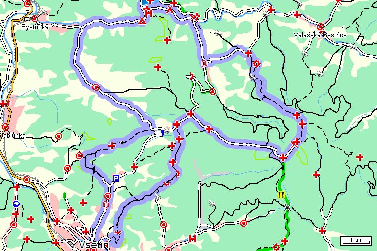 Mapa cyklotrasy Mapa cyklotrasy