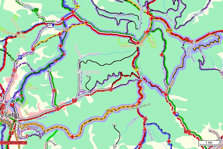 Mapa cyklotrasy Mapa cyklotrasy