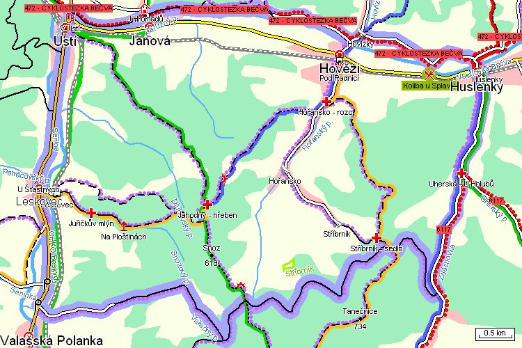 Mapa cyklotrasy Mapa cyklotrasy