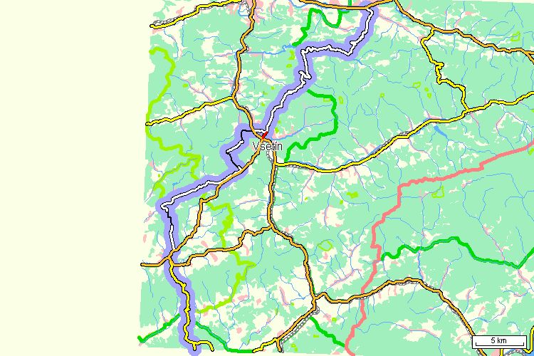 Mapa cyklotrasy Mapa cyklotrasy