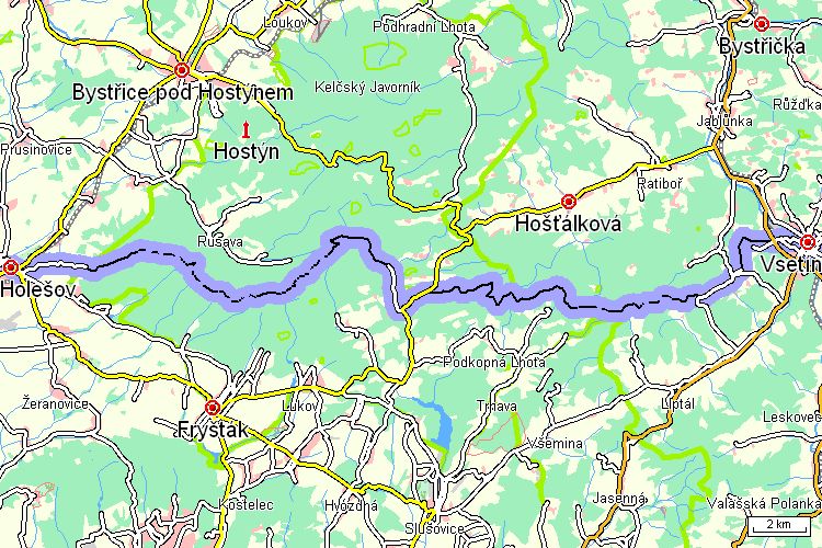 Mapa cyklotrasy Mapa cyklotrasy