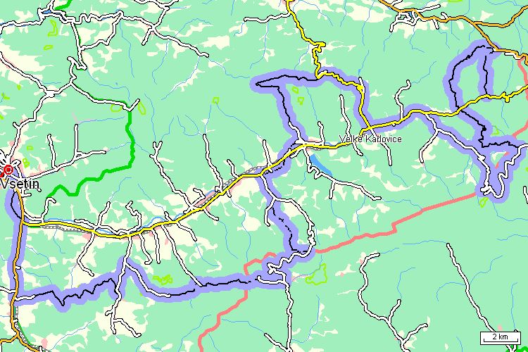Mapa cyklotrasy