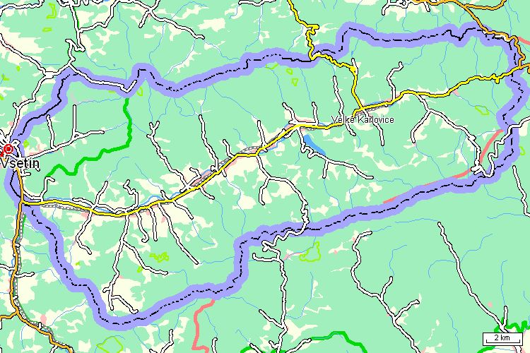 Mapa cyklotrasy