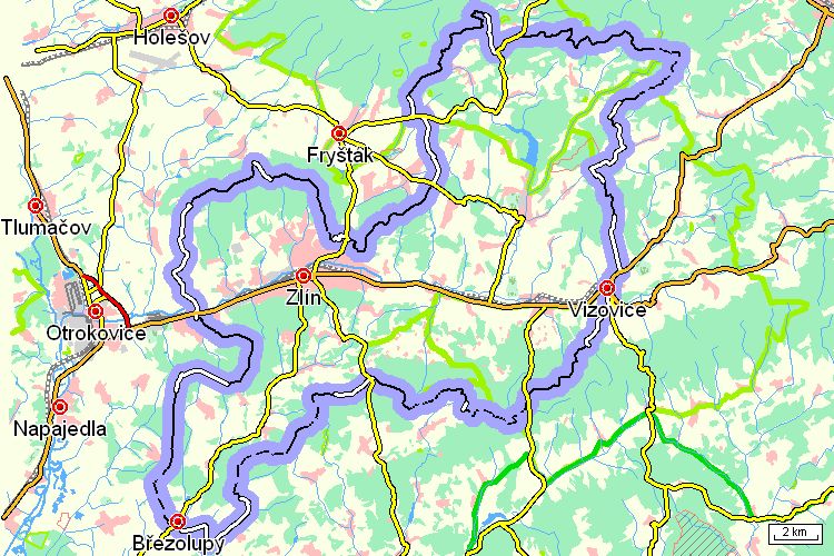 Mapa cyklotrasy