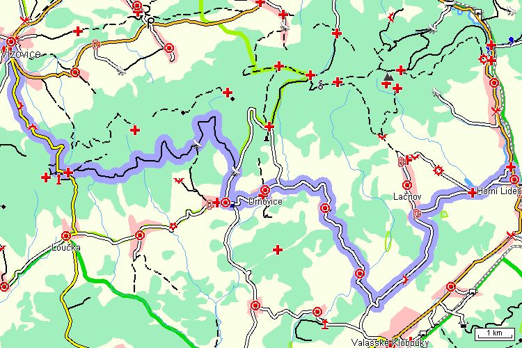 Mapa cyklotrasy