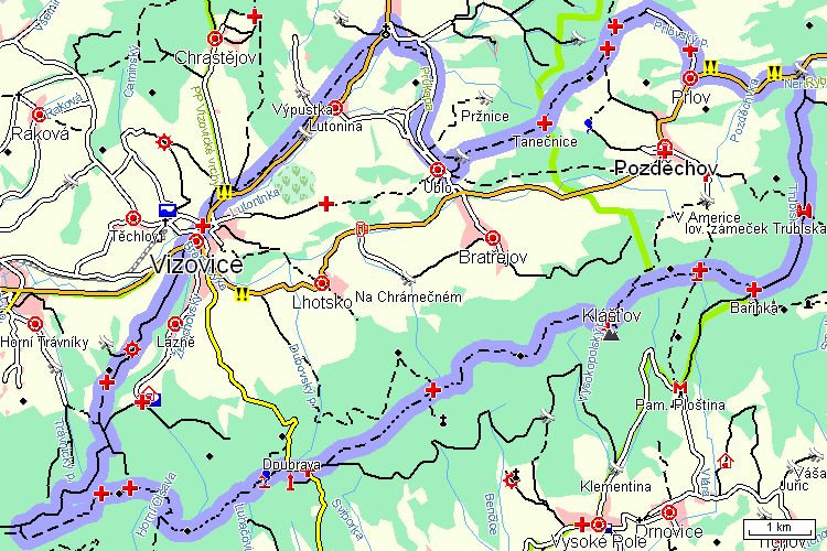 Mapa cyklotrasy