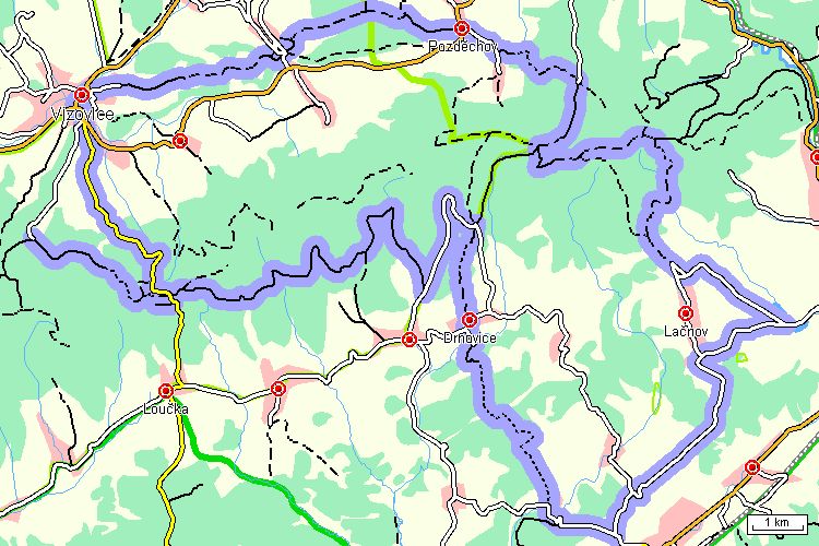 Mapa cyklotrasy
