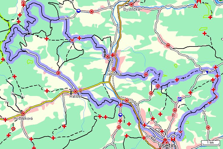 Mapa cyklotrasy