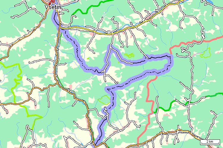 Mapa cyklotrasy