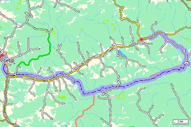 Mapa cyklotrasy