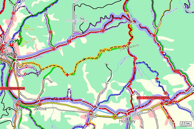 Mapa cyklotrasy Mapa cyklotrasy