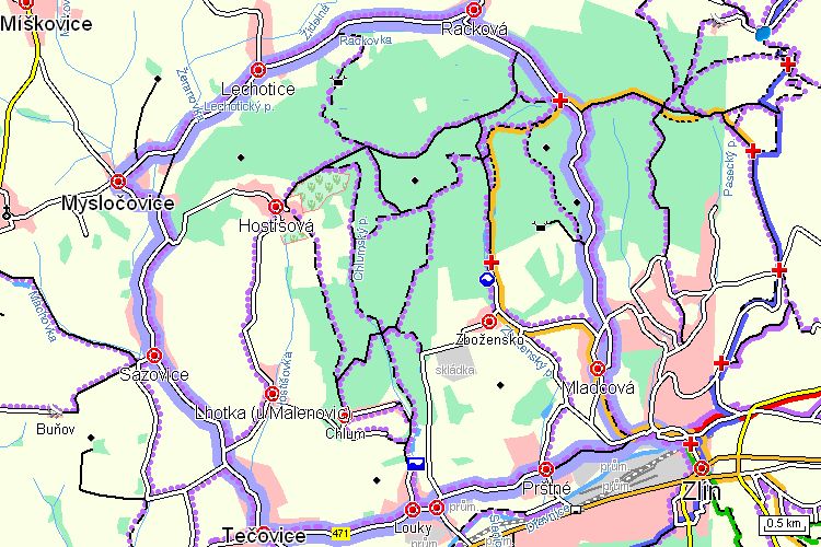 Mapa cyklotrasy