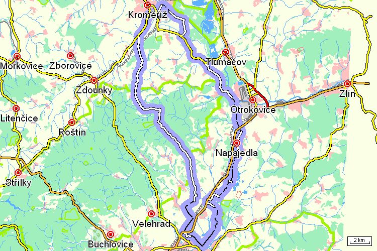 Mapa cyklotrasy Mapa cyklotrasy