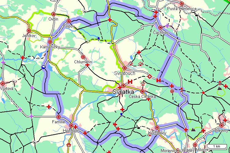 Mapa cyklotrasy